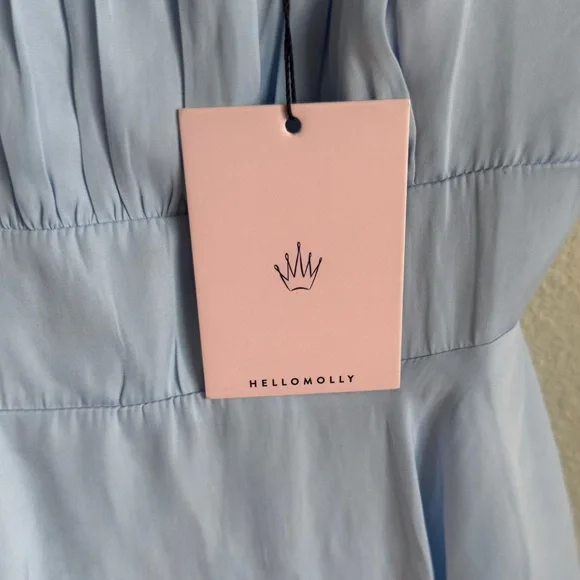 Hello Molly Sky Blue Pleated Dress - Picture 4 of 10